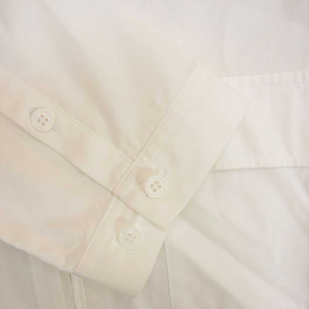 Yohji Yamamoto POUR HOMME ヨウジヤマモトプールオム 22SS HG-B87-035 ダリア フラワー刺繍 フルジップ 長袖 シャツ ホワイト系 4【美品】【中古】