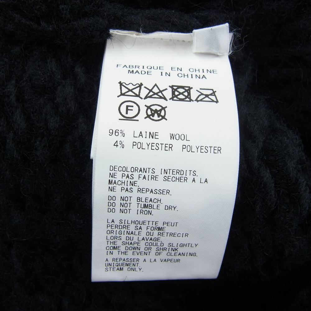 Yohji Yamamoto POUR HOMME ヨウジヤマモトプールオム 20AW HR-K03-484 HAND KNITTING HENLEY 手編み セットイン ヘンリー ニット ブラック系 3【中古】