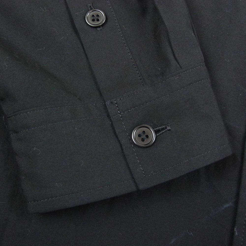 Yohji Yamamoto POUR HOMME ヨウジヤマモトプールオム 22SS HG-B90-034 ダリア刺繍 橙入り 長袖 シャツ ブラウス ブラック系 3【中古】