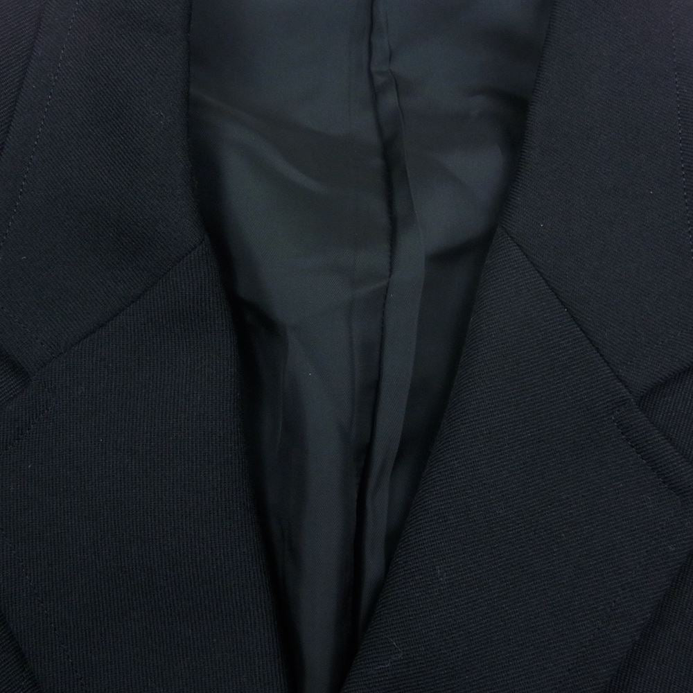 Yohji Yamamoto POUR HOMME ヨウジヤマモトプールオム 21AW HX-J07-101 前二重比翼 アーミーギャバジン ウール ロング ジャケット ブラック系 3【中古】