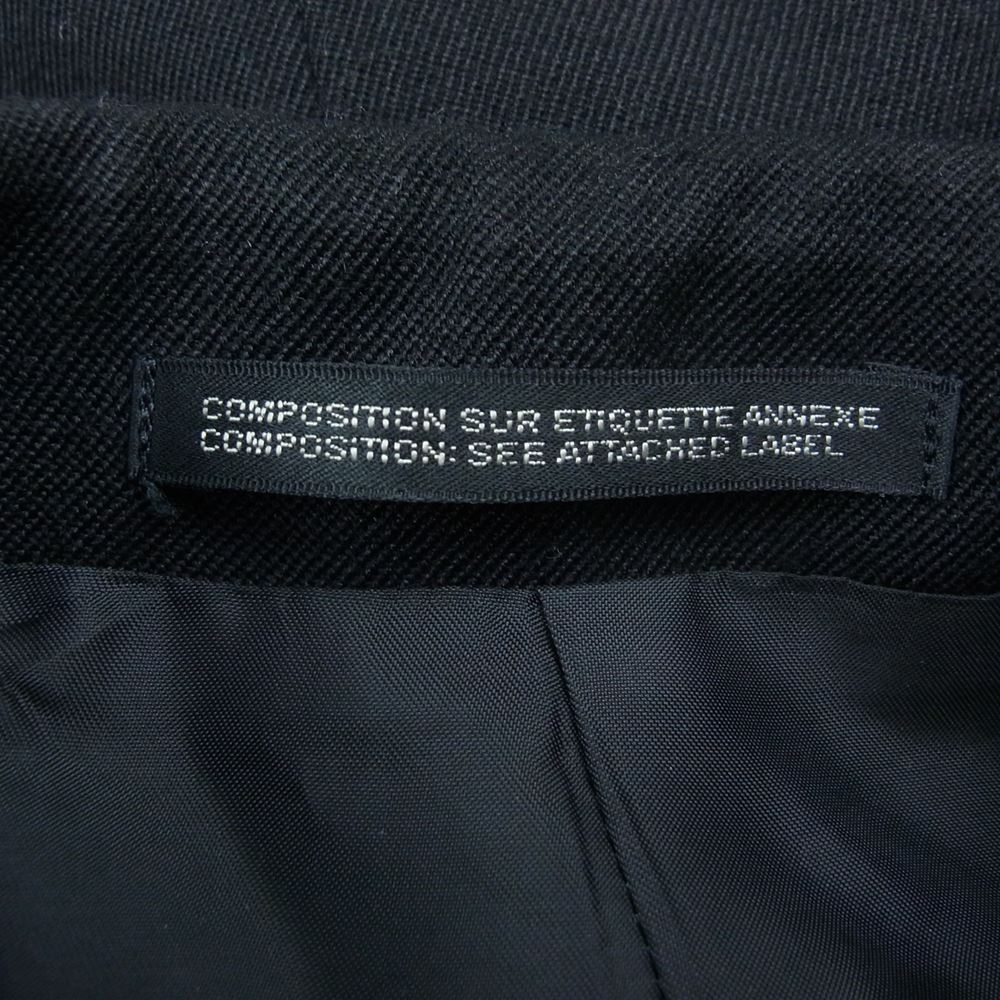 Yohji Yamamoto POUR HOMME ヨウジヤマモトプールオム 21AW HX-J07-101 前二重比翼 アーミーギャバジン ウール ロング ジャケット ブラック系 3【中古】
