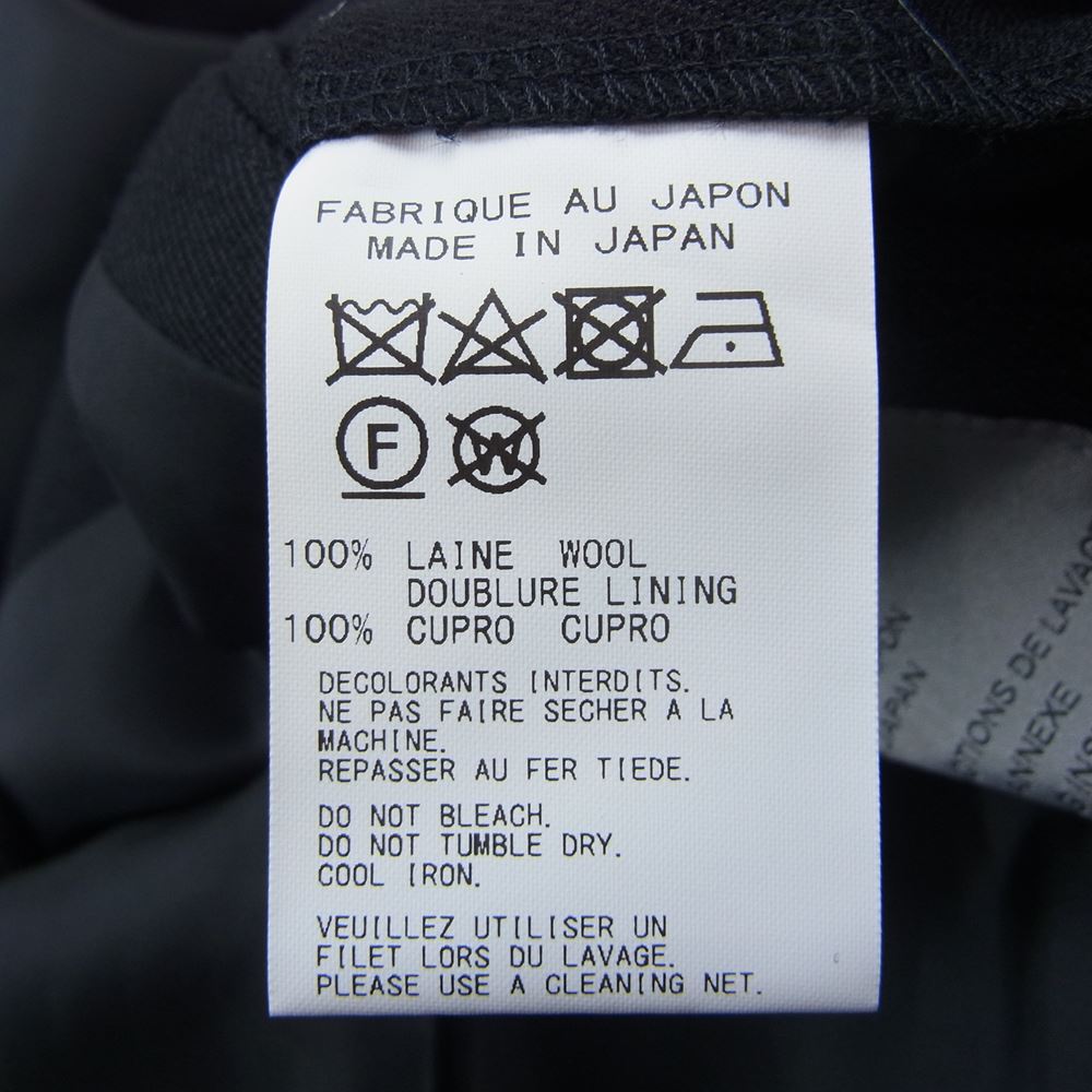 Yohji Yamamoto POUR HOMME ヨウジヤマモトプールオム 21AW HX-J07-101 前二重比翼 アーミーギャバジン ウール ロング ジャケット ブラック系 3【中古】