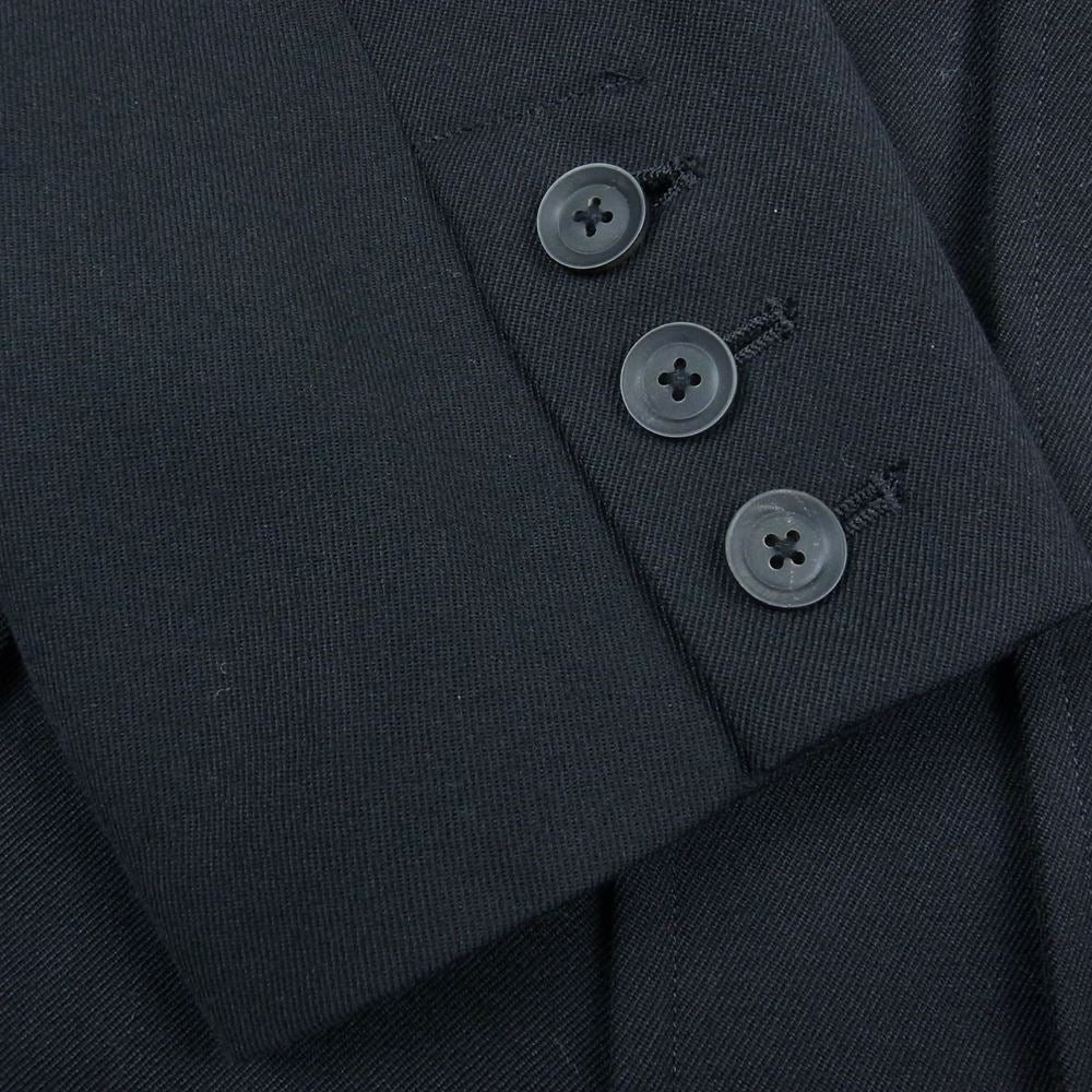 Yohji Yamamoto POUR HOMME ヨウジヤマモトプールオム 21AW HX-J07-101 前二重比翼 アーミーギャバジン ウール ロング ジャケット ブラック系 3【中古】