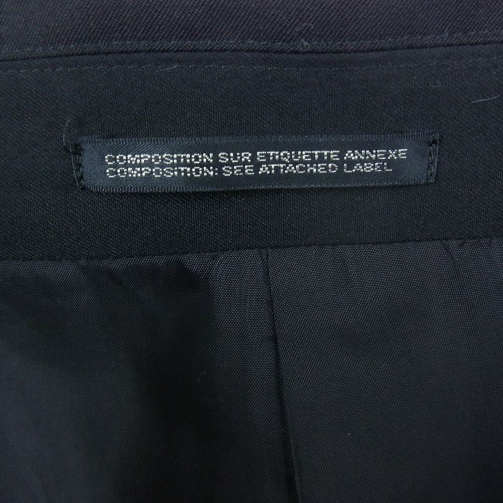 Yohji Yamamoto POUR HOMME ヨウジヤマモトプールオム 21AW HX-C15-100 W/GABARDINE RIGHT CLAOK COAT 右マント ウールギャバ トレンチ コート ブラック系 3【美品】【中古】