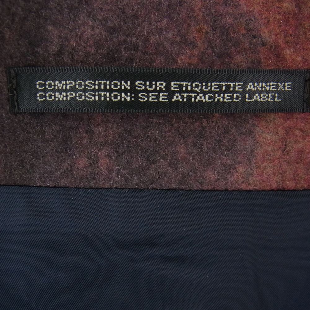 Yohji Yamamoto POUR HOMME ヨウジヤマモトプールオム 22AW HE-C16-823 LOOK30 ZDZISLAW BEKSINSKI ズジスワフベクシンスキー リンプリント 脇タブ付き ダブルコート マルチカラー系 ダークブラウン系 3【美品】【中古】