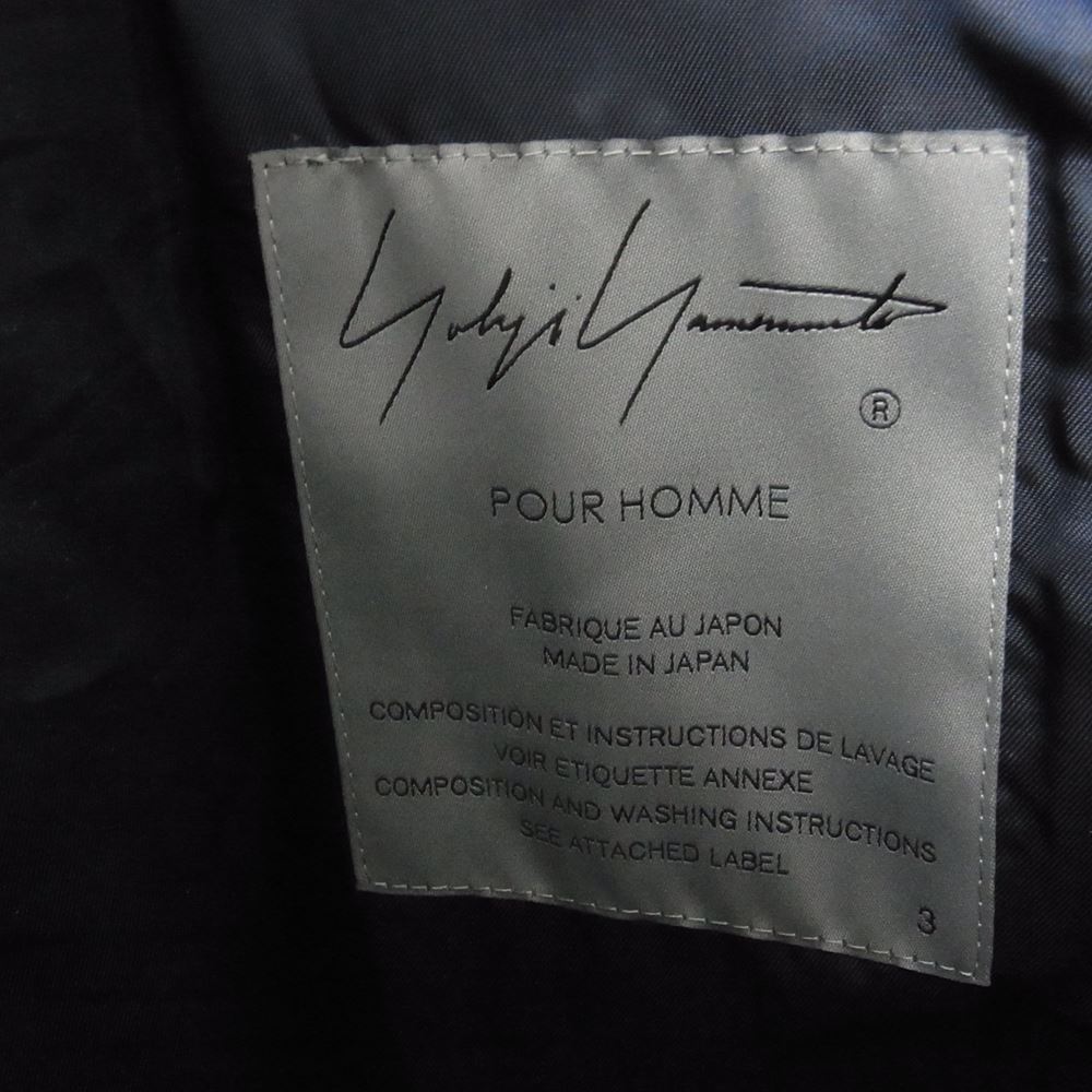 Yohji Yamamoto POUR HOMME ヨウジヤマモトプールオム 22AW HE-C16-823 LOOK30 ZDZISLAW BEKSINSKI ズジスワフベクシンスキー リンプリント 脇タブ付き ダブルコート マルチカラー系 ダークブラウン系 3【美品】【中古】