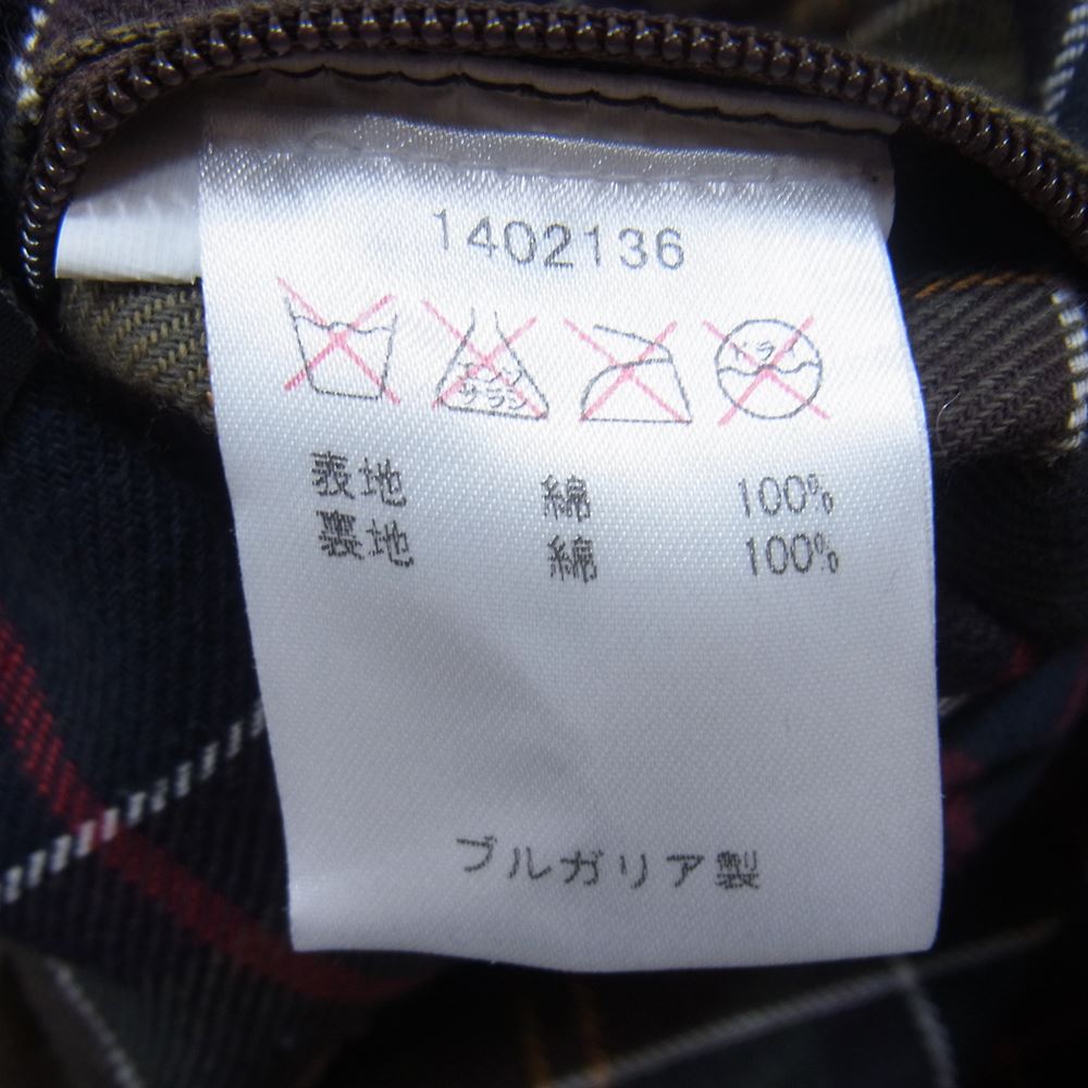 Barbour バブアー ブルガリア製 3ワラント Classic Durham Jacket クラシック ダーハム オイルド フード ジャケット ブラック系 カーキ系 36【中古】