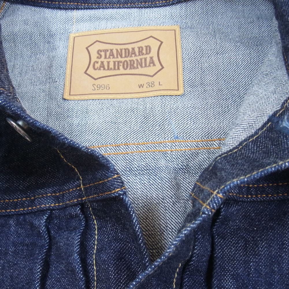 STANDARD CALIFORNIA スタンダードカリフォルニア S996 1st Type デニム ジャケット インディゴブルー系 38【美品】【中古】