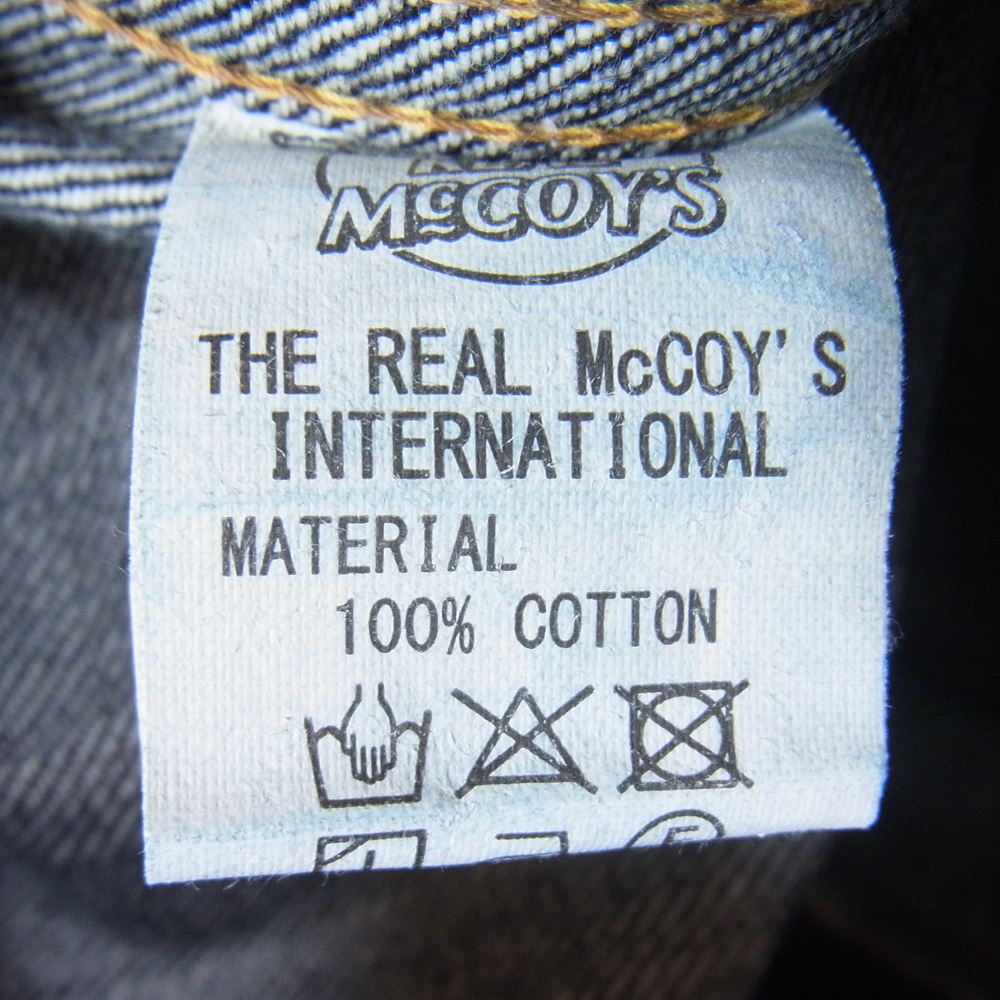 The REAL McCOY'S ザリアルマッコイズ MJ18030 001XXJ 2nd Type デニム ジャケット インディゴブルー系 36【美品】【中古】