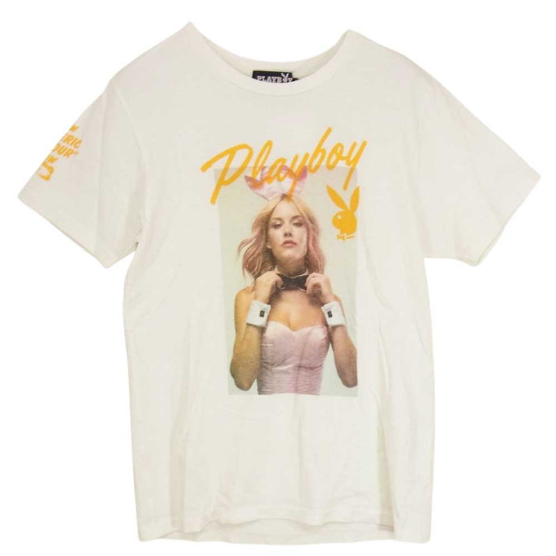 HYSTERIC GLAMOUR ヒステリックグラマー 12181CT03 ×PLAY BOY Tee Tシャツ ホワイト系 S【中古】