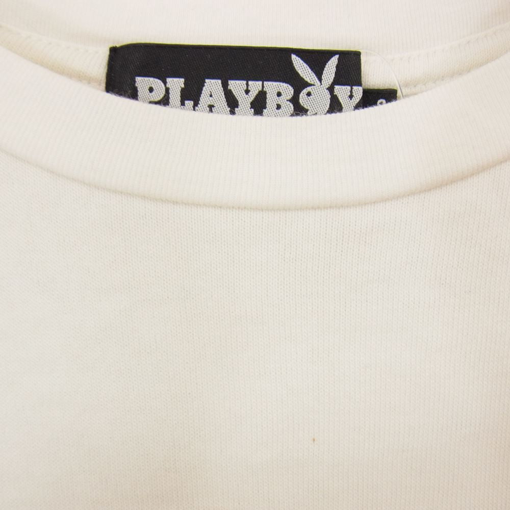 HYSTERIC GLAMOUR ヒステリックグラマー 12181CT03 ×PLAY BOY Tee Tシャツ ホワイト系 S【中古】
