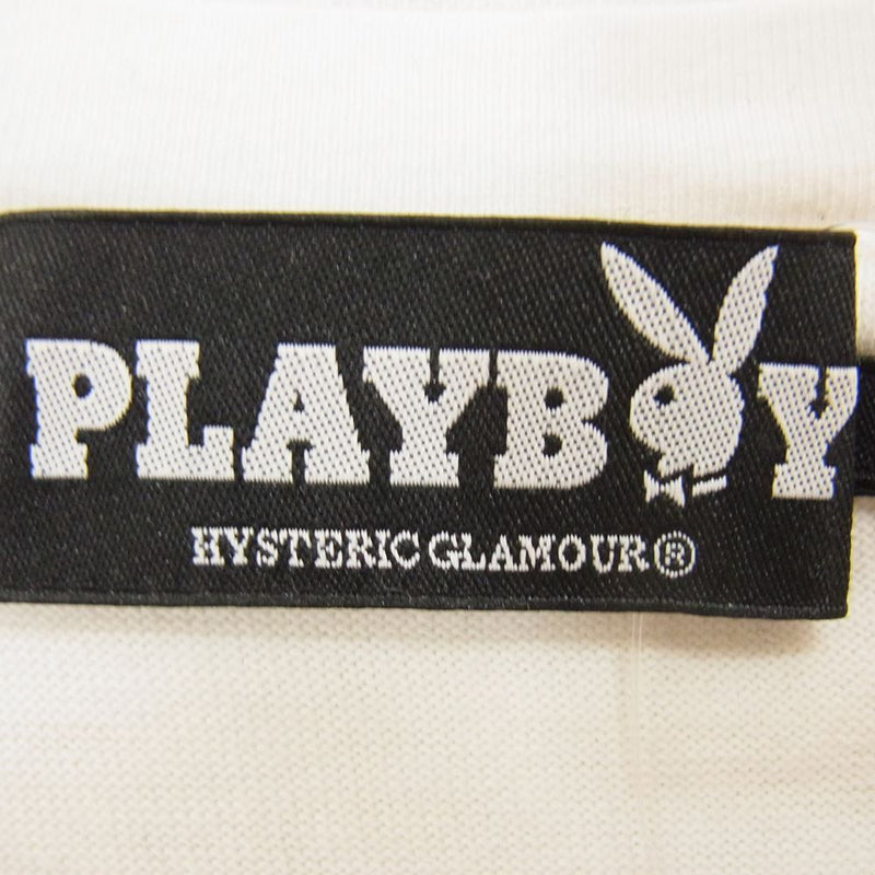 HYSTERIC GLAMOUR ヒステリックグラマー 12181CT03 ×PLAY BOY Tee Tシャツ ホワイト系 S【中古】