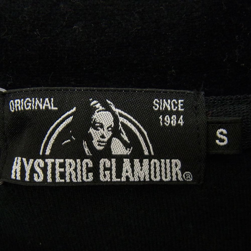 HYSTERIC GLAMOUR ヒステリックグラマー 19AW 02193CJ01 野口強 HIGHT GROOVE TRACK JACKET  STIELO ベロア トラック ジャケット ブラック系 S【中古】