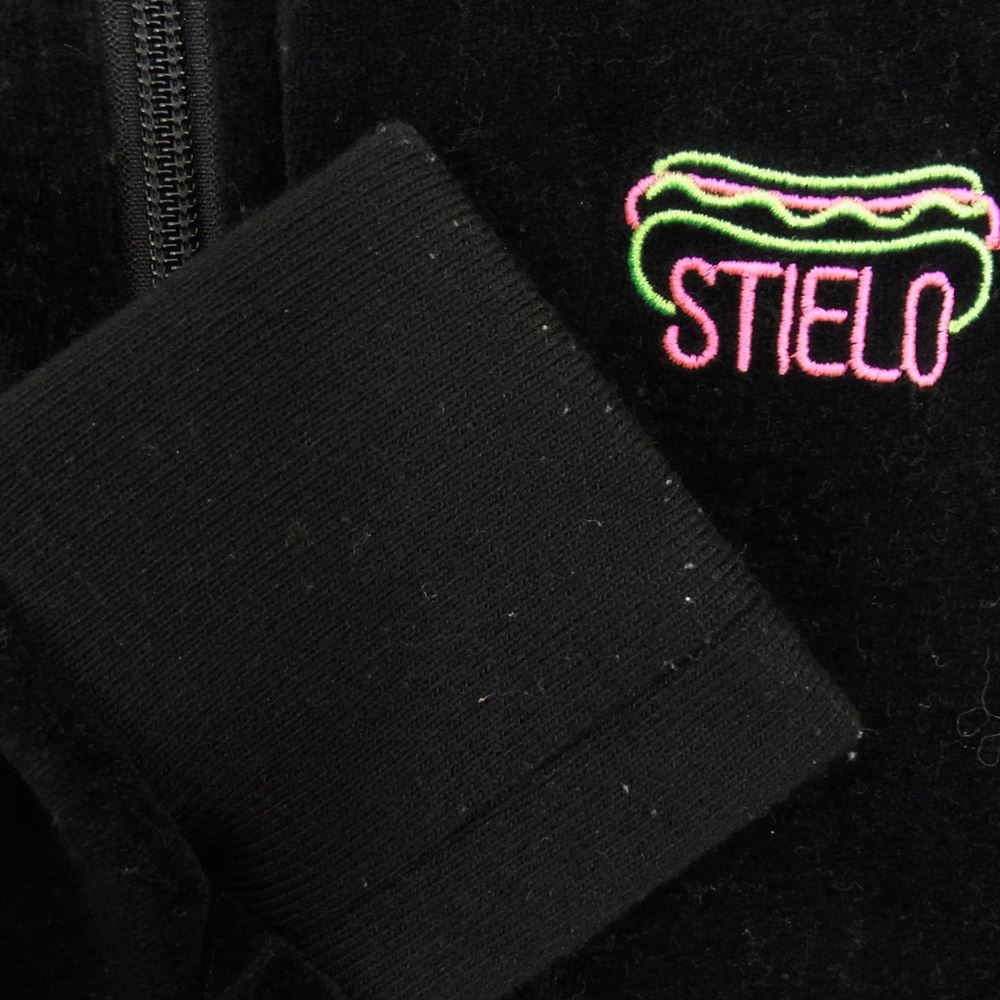 HYSTERIC GLAMOUR ヒステリックグラマー 19AW 02193CJ01 野口強 HIGHT GROOVE TRACK JACKET STIELO ベロア トラック ジャケット ブラック系 S【中古】