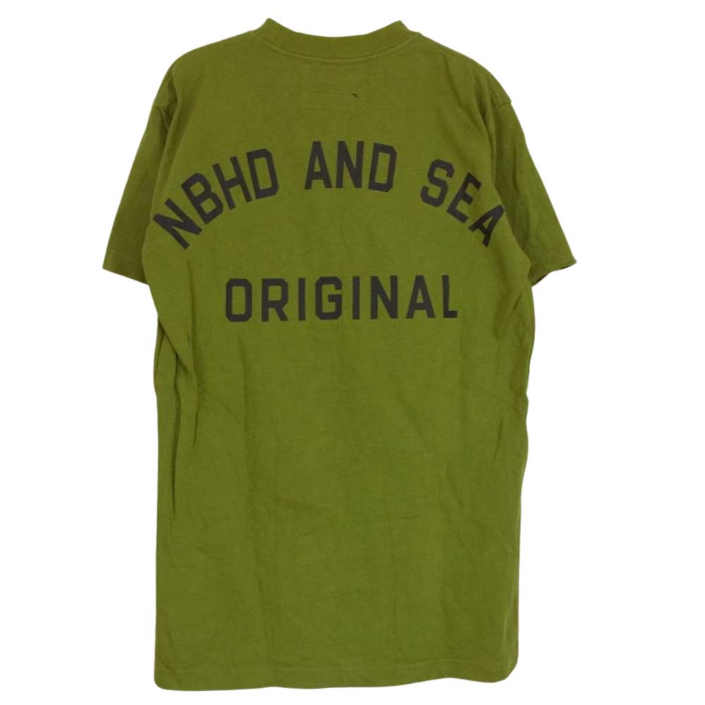 NEIGHBORHOOD ネイバーフッド 221FRWSN-STM03S WIND AND SEA ウィンダンシー NHWDS-3/C-TEE.SS Tシャツ モスグリーン系 S【中古】