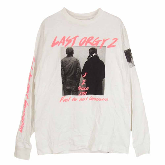 UNDERCOVER アンダーカバー UC2B9808 HUMAN MADE ヒューマンメイド LAST ORGY2 L/S T-SHIRT ラスト オージー ロゴプリント長袖カットソー ホワイト系【中古】
