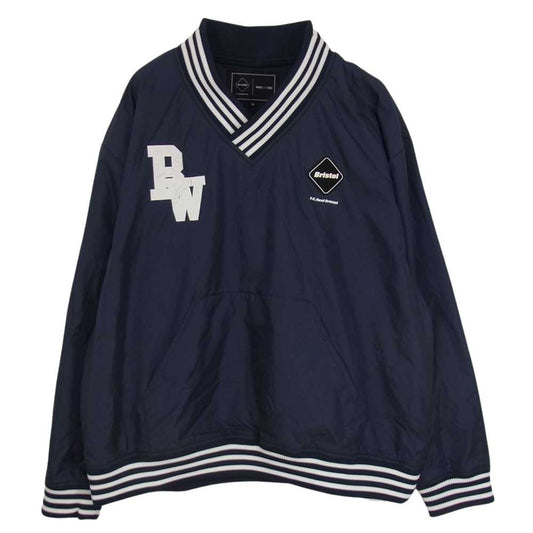F.C.R.B. エフシーアールビー FCRB-WDS-22S-02 WIND AND SEA BRISTOL SEA NYLON V-NECK PISTE ウィンダンシー Vネック ナイロン プルオーバー ジャケット ネイビー系 S【中古】