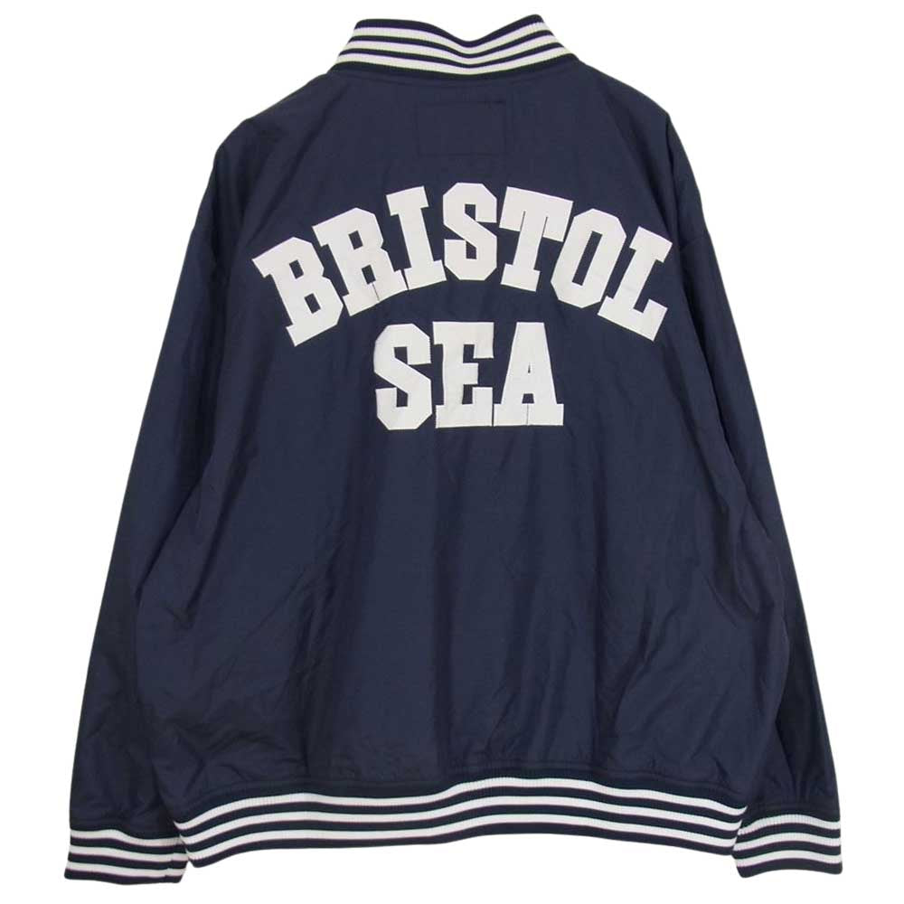 F.C.R.B. エフシーアールビー FCRB-WDS-22S-02 WIND AND SEA BRISTOL SEA NYLON V-NECK PISTE ウィンダンシー Vネック ナイロン プルオーバー ジャケット ネイビー系 S【中古】