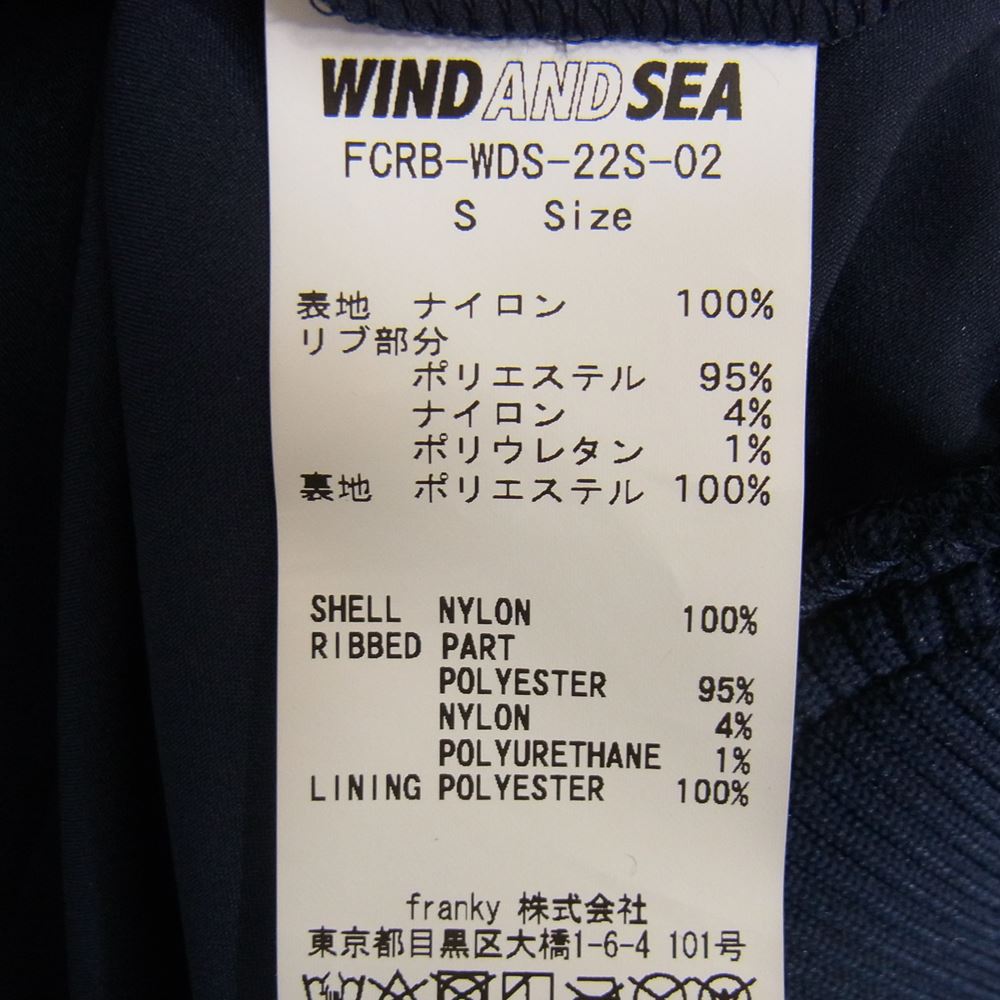 F.C.R.B. エフシーアールビー FCRB-WDS-22S-02 WIND AND SEA BRISTOL SEA NYLON V-NECK PISTE ウィンダンシー Vネック ナイロン プルオーバー ジャケット ネイビー系 S【中古】