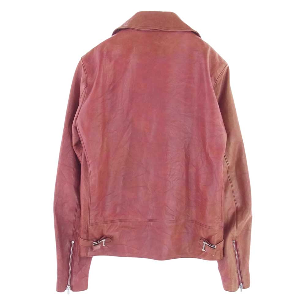 HYSTERIC GLAMOUR ヒステリックグラマー 17AW 02173LB01 THE GHOST WOLVES ダブル ライダース ジャケット レッド系 S【中古】