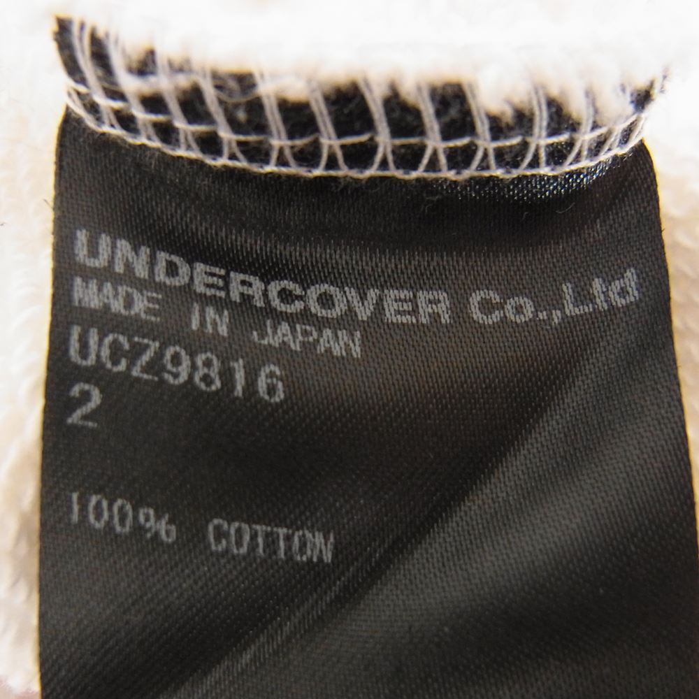 UNDERCOVER アンダーカバー UCZ9816 U Bear Bear 30th Anniversary Sweatshirt ベア スウェット ホワイト系 2【中古】