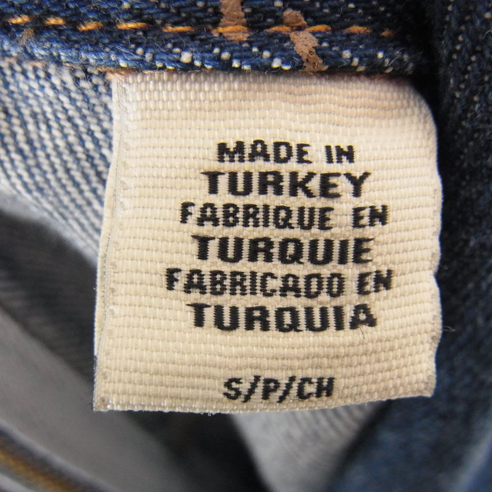 A BATHING APE アベイシングエイプ LEVIS リーバイス Type III Split Trucker Jacket  CORE CAMO インディゴブルー系 S【中古】
