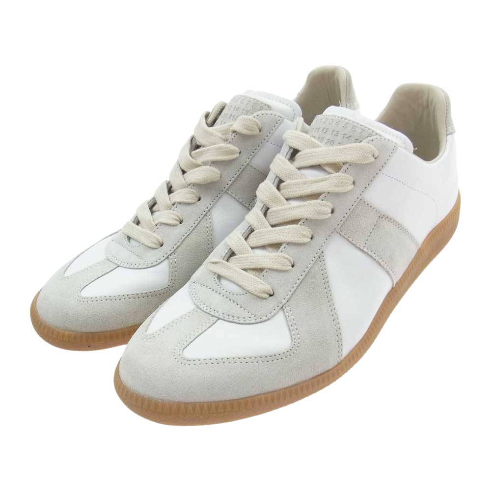 MAISON MARGIELA メゾンマルジェラ 22ライン REPLICA レプリカ ジャーマントレーナー ホワイト系 43【美品】【中古】