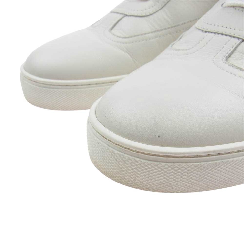 HERMES エルメス Quicker クイッカー レザー ローカットスニーカー ホワイト系 43【美品】【中古】
