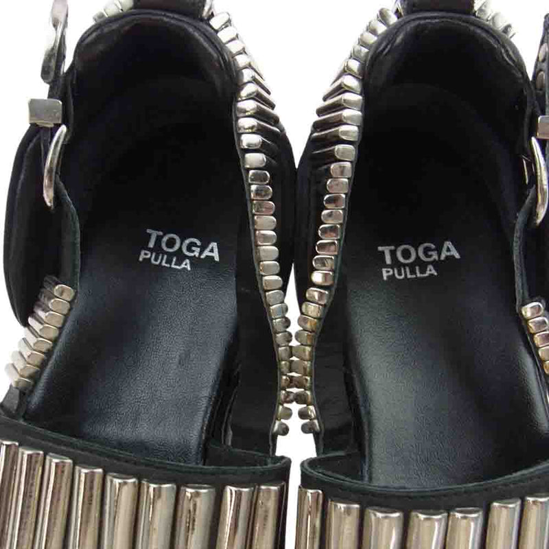 TOGA トーガ PULLA Sneakers Sandal スニーカー サンダル ブラック系 シルバー系 39【中古】