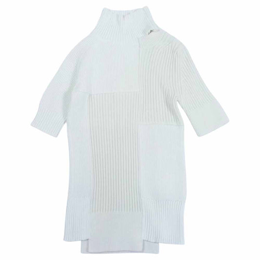 Sacai サカイ 21-05408 リブ ニット 半袖 オフホワイト系 1【中古】