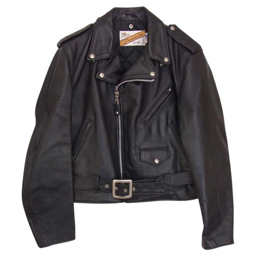 schott ショット lot618 PERFCTO by ダブル ライダース ジャケット USA製 ブラック系 44【中古】