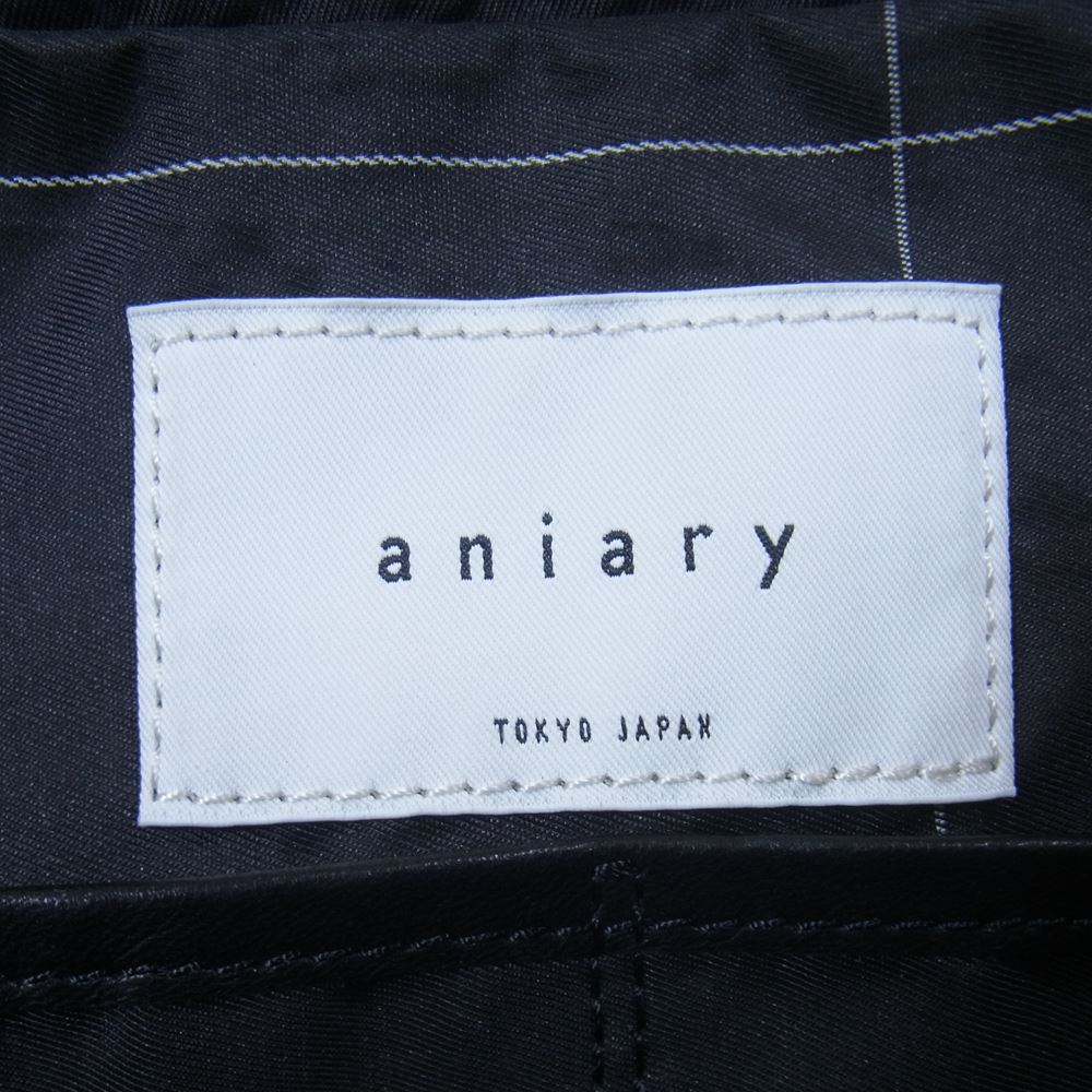 aniary アニアリ マルチケース レザー ポーチ ブラック系【中古】