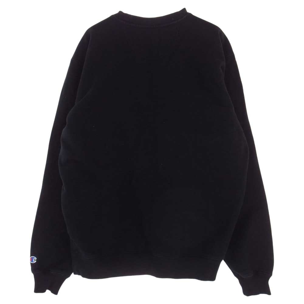 Supreme シュプリーム 18AW  3D Metallic Crewneck  Champion 3D ロゴ刺繍 クルーネック スウェット  ブラック系 M【中古】