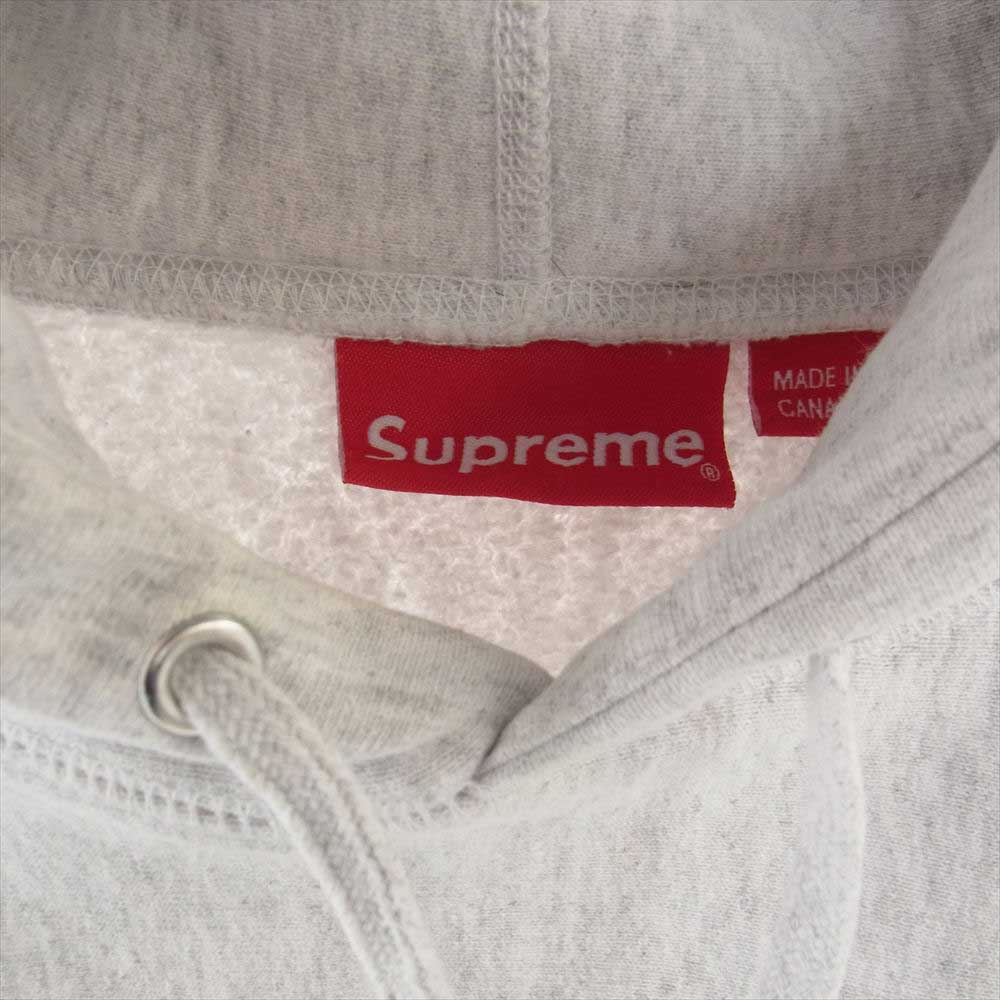 Supreme シュプリーム 18ss  Sleeve Embroidery Hooded Sweatshirt 袖ロゴ スウェット パーカー グレー系 M【中古】