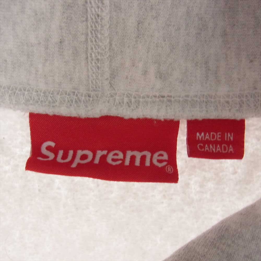 Supreme シュプリーム 18ss  Sleeve Embroidery Hooded Sweatshirt 袖ロゴ スウェット パーカー グレー系 M【中古】