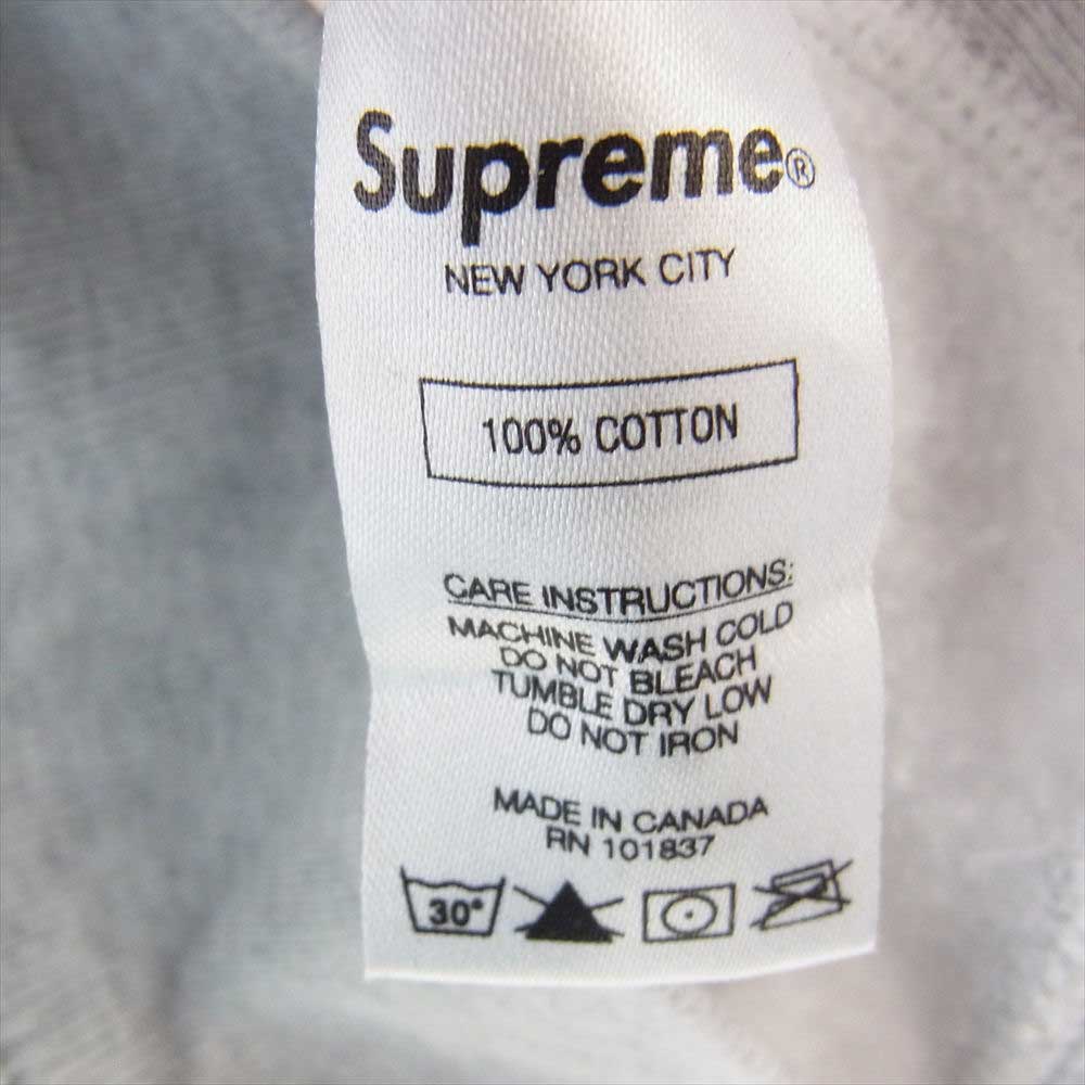 Supreme シュプリーム 18ss  Sleeve Embroidery Hooded Sweatshirt 袖ロゴ スウェット パーカー グレー系 M【中古】