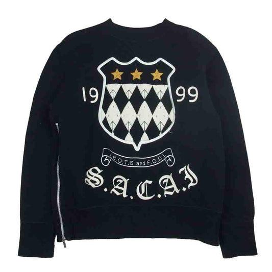 Sacai サカイ 18AW 18-04187  エンブレムロゴ サイドジップ ブラック系 2【中古】