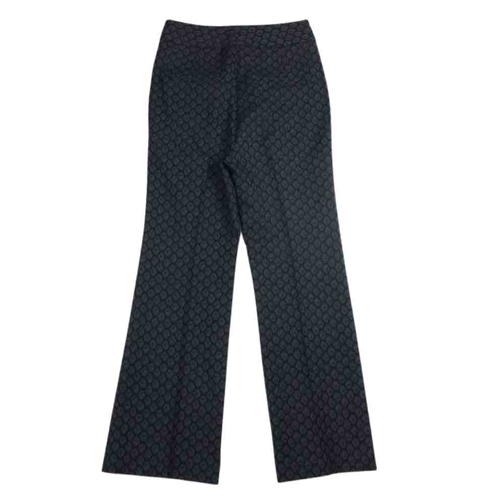 マメクロゴウチ 19AW MM19AW-PT052  WOOL KOMON JACQUARD BOOT CUT PANTS ウール 小紋柄 ジャカード ブーツカット パンツ ブラック系 2【美品】【中古】
