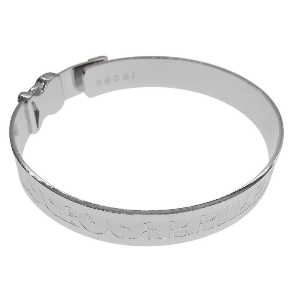 Sacai サカイ 21SS 21-0198S LOVE OVER RULES ラブオーバー バングル シルバーカラー シルバー系【中古】