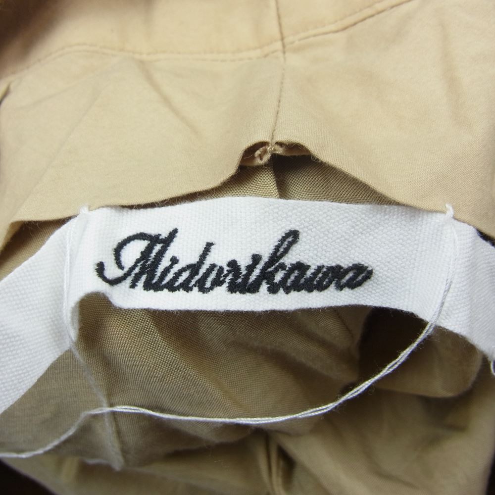 ミドリカワ 20SS MID20SS-P05A STRAIGHT SLACKS - LINEN リネン ストレート スラックス パンツ ベージュ系 S【中古】