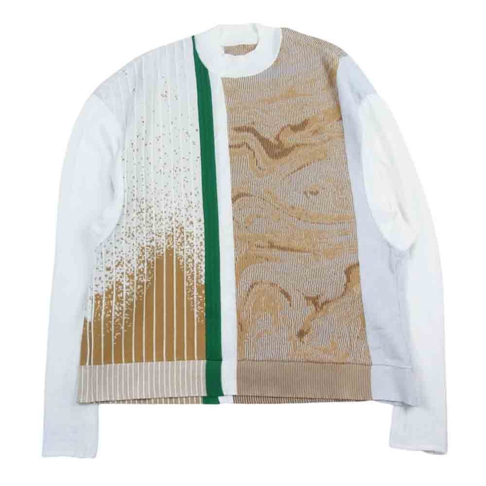マメクロゴウチ 22SS MM22PSKN730 Marble Jacquard Knitted Pullover マーブル ジャカード ニット プルオーバー マルチカラー系 2【美品】【中古】