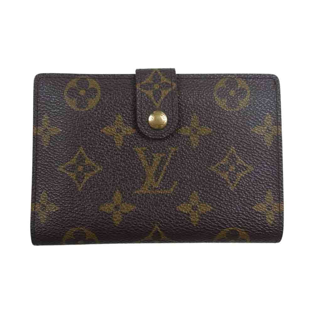 LOUIS VUITTON ルイ・ヴィトン M61663 モノグラム ポルト モネビエ ヴィエノワ がま口 二つ折り財布 ウォレット ブラウン系【中古】