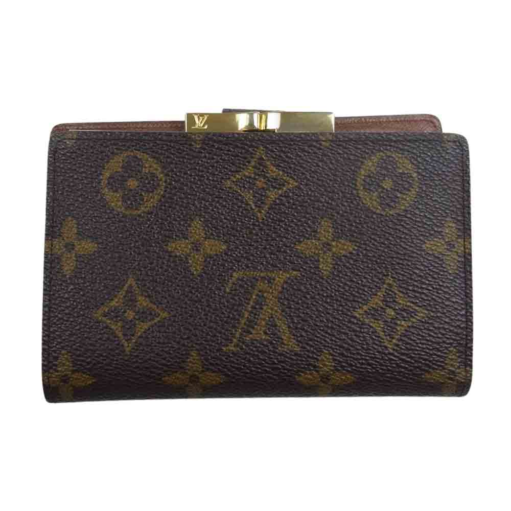 LOUIS VUITTON ルイ・ヴィトン M61663 モノグラム ポルト モネビエ ヴィエノワ がま口 二つ折り財布 ウォレット ブラウン系【中古】