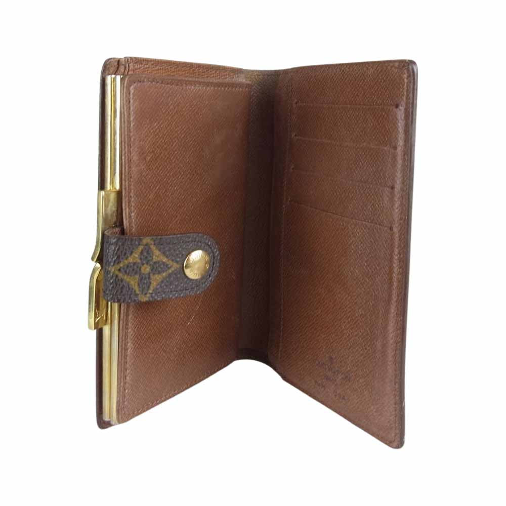 LOUIS VUITTON ルイ・ヴィトン M61663 モノグラム ポルト モネビエ ヴィエノワ がま口 二つ折り財布 ウォレット ブラウン系【中古】