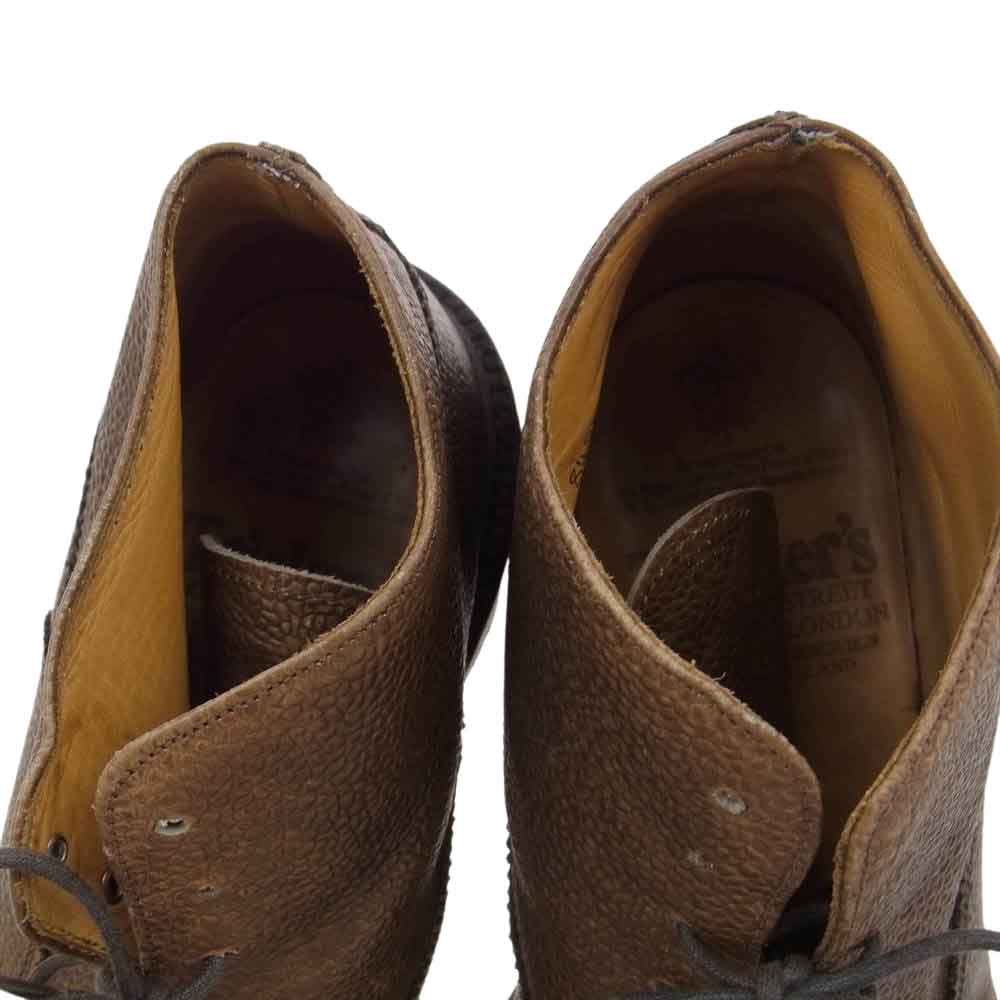 Tricker's トリッカーズ EVISU エビス 別注 レザー チャッカ ブーツ  ブラウン系【中古】