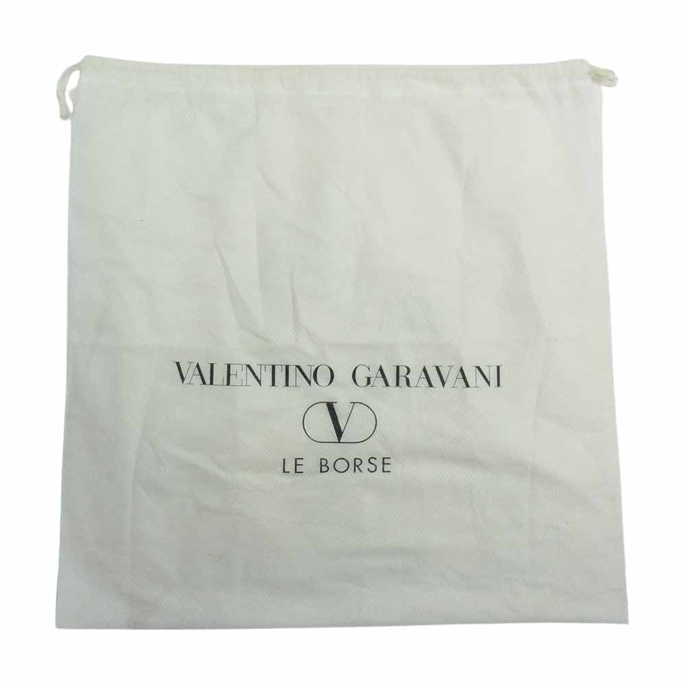 VALENTINO ヴァレンティノ レザー フラップ ゴールド金具 ハンドバッグ ブラック系【中古】