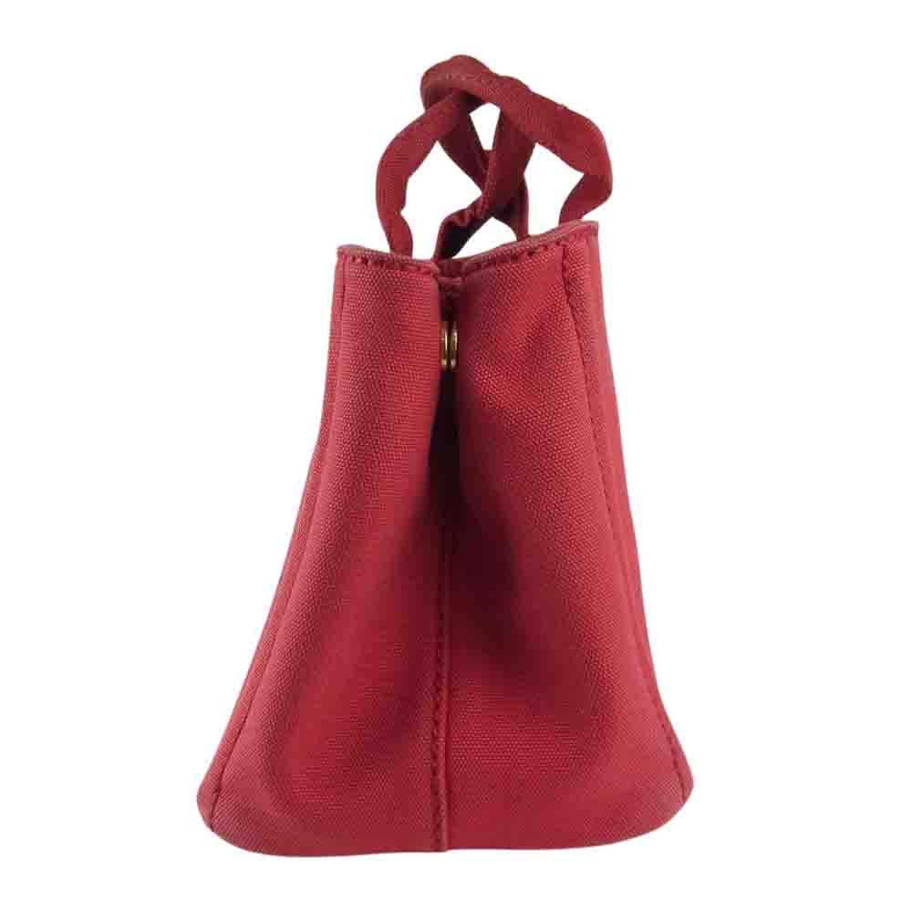 PRADA プラダ BN2439 CANAPA カナパ キャンバス ハンド バッグ レッド系【中古】