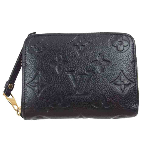 LOUIS VUITTON ルイ・ヴィトン M60574 モノグラム ジッピー コインパース アンプラント ミニウォレット 財布 ブラック系【中古】