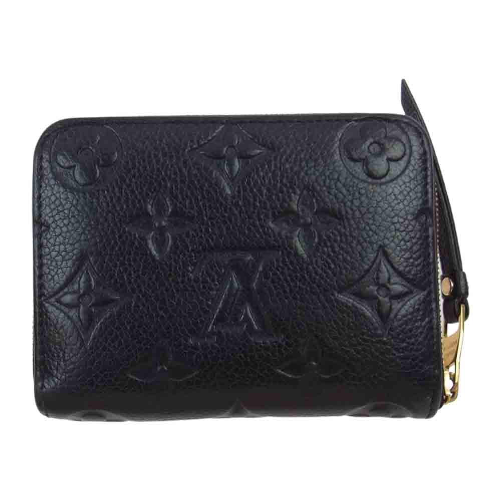 LOUIS VUITTON ルイ・ヴィトン M60574 モノグラム ジッピー コインパース アンプラント ミニウォレット 財布 ブラック系【中古】