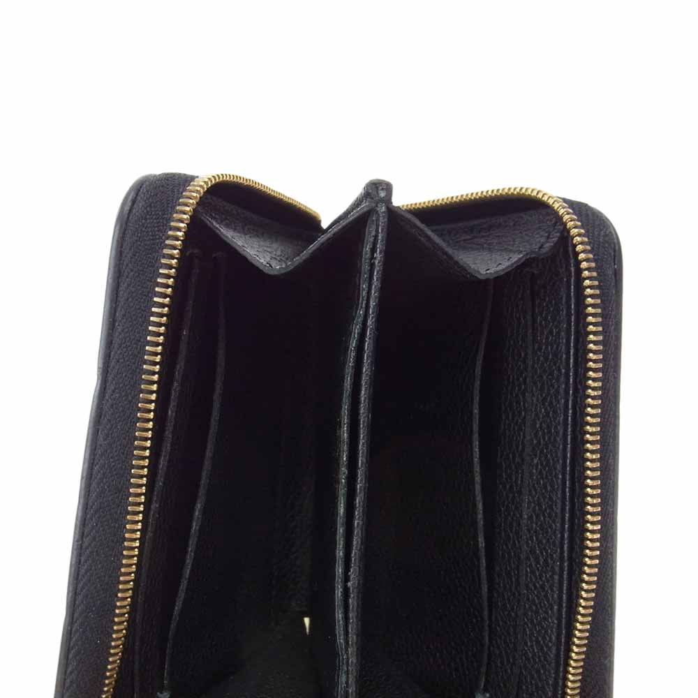 LOUIS VUITTON ルイ・ヴィトン M60574 モノグラム ジッピー コインパース アンプラント ミニウォレット 財布 ブラック系【中古】